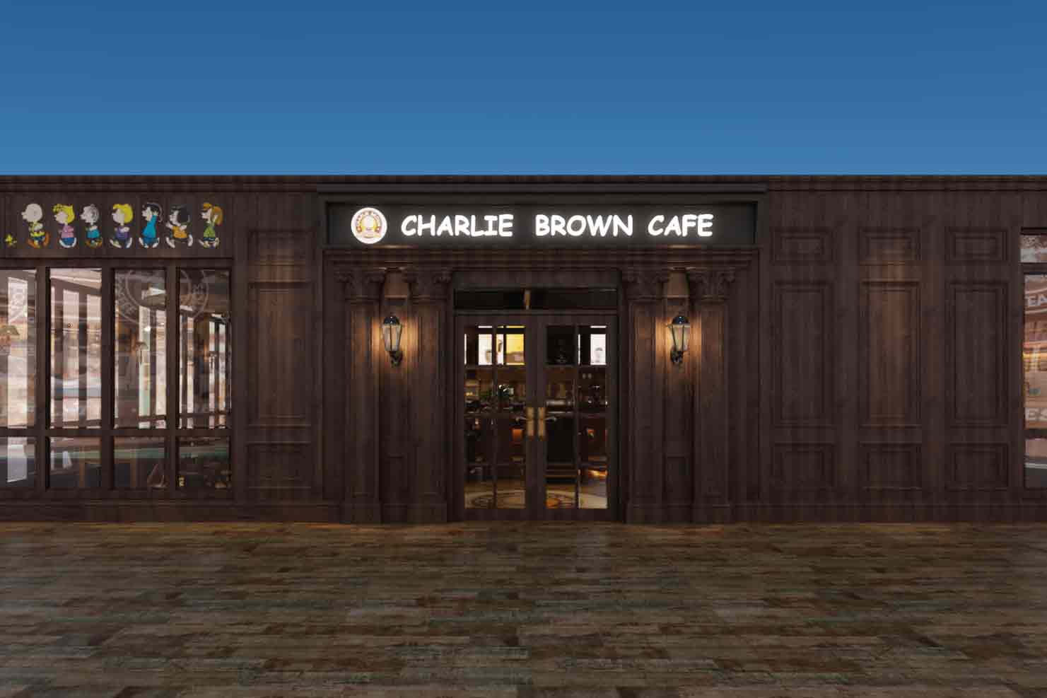 查理布朗咖啡哈尔滨新店的效果图