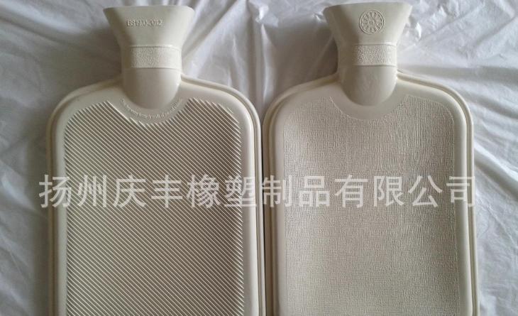 欧洲BS1970：2012标准环保橡胶充水热水袋加厚牢固安全贴心白色
