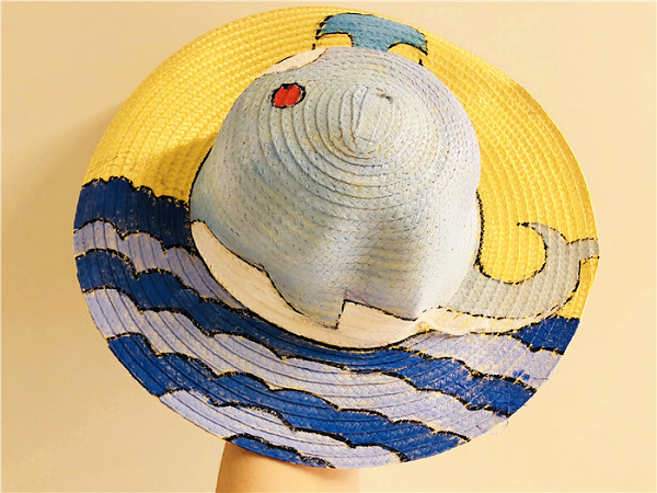 滴蛙手工创意实用手工涂鸦DIY-蓝色鲸鱼帽