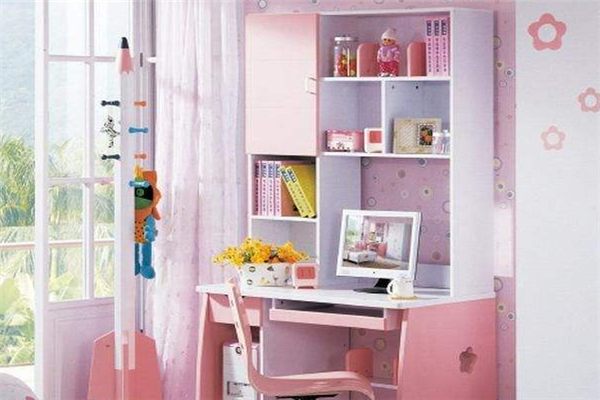 铭仁学习桌粉色家具