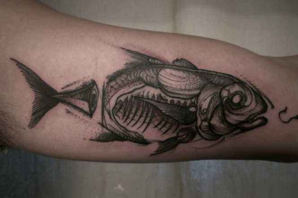 鱼骨头纹身加盟