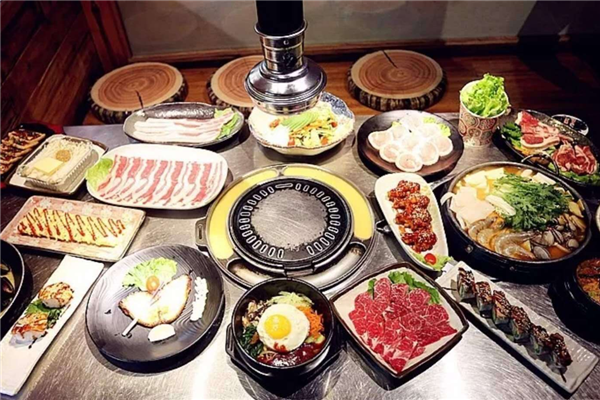 麦田韩式料理桌子