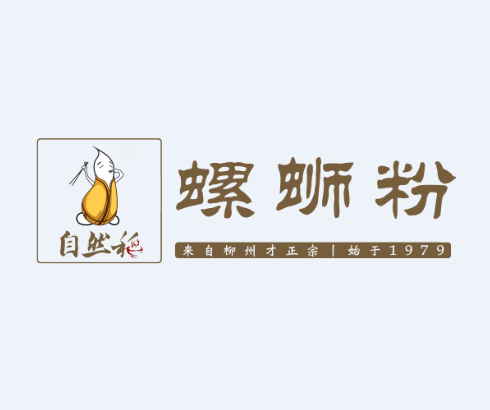 自然稻螺蛳粉品牌logo