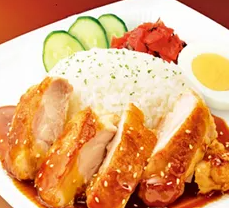  Rice with chicken chop curry
