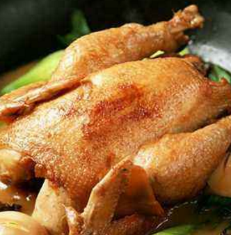  Braised chicken with abalone sauce