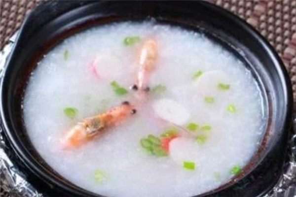 鲜虾粥美味