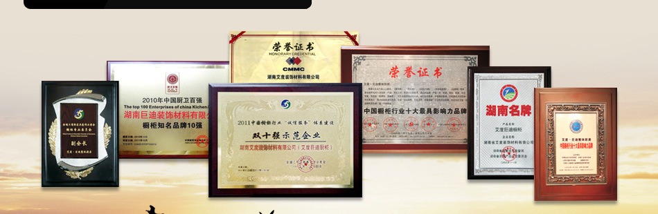 艾度巨迪橱柜——荣誉证书