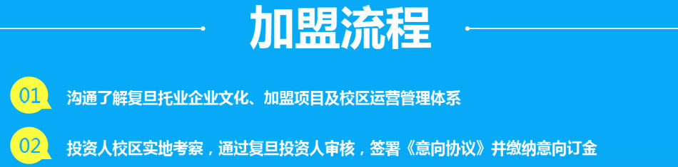 复旦托业——加盟流程